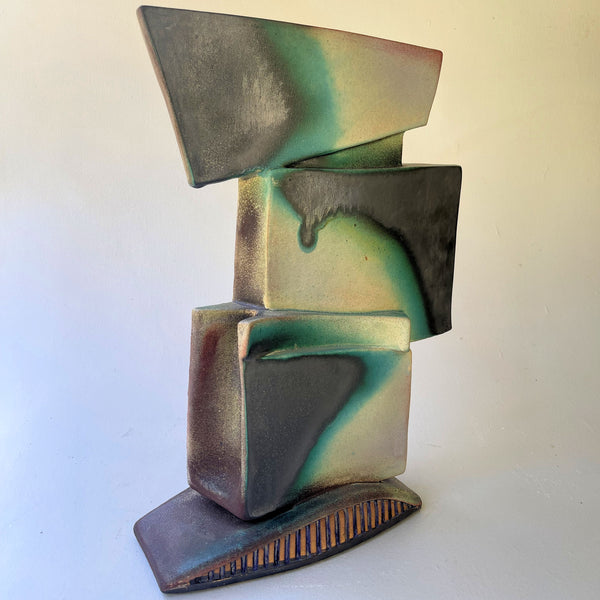 Handcrafted Ceramic Pottery Abstract Portrait Sculpture Unique Artistic Decor