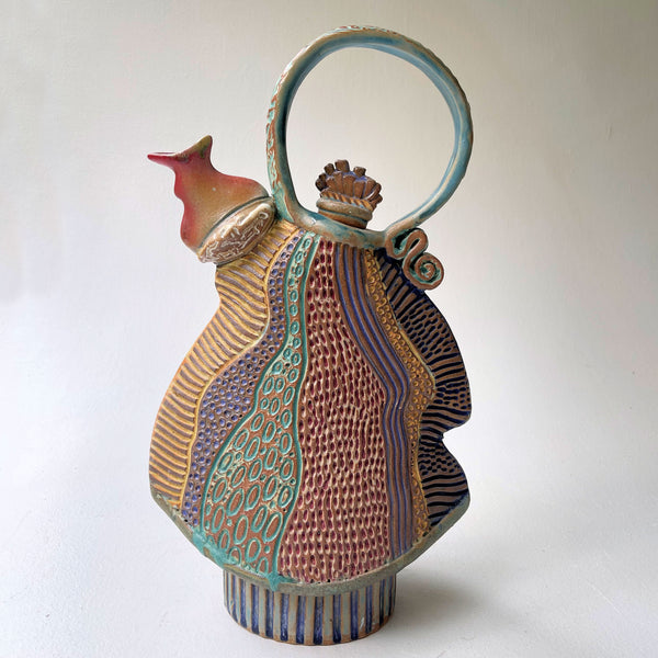 Handmade Artistic Teapot Unique Ceramic Pottery Tea Set