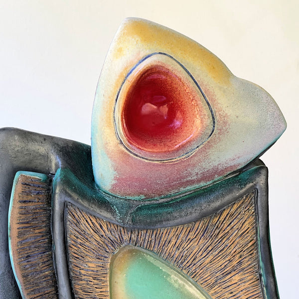 Handcrafted Ceramic Triptych Sculpture Unique Artistic Decor Eternal Ocean Rhythms