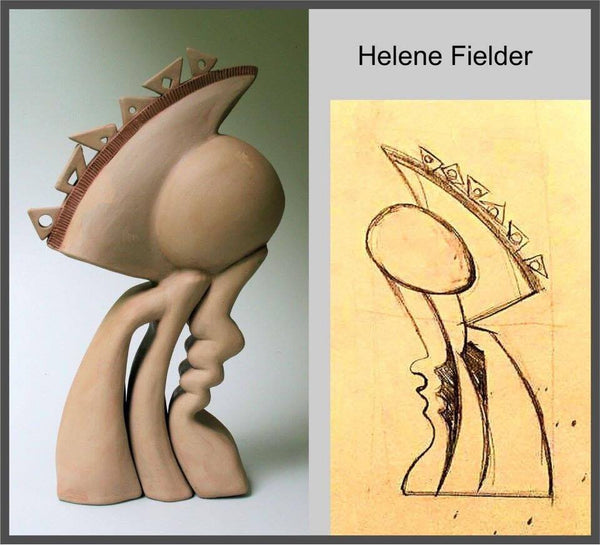Encased Calm - Sculptural Clay by Helene Fielder