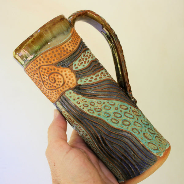 Abstract Design Console Travel Mug Coffee Mug Fits in Car Holder 14 oz