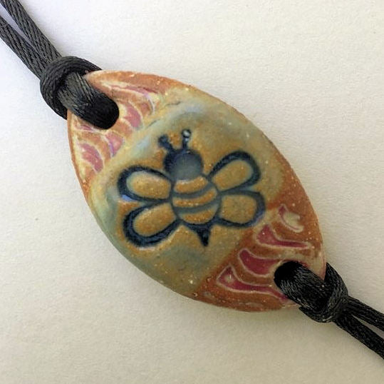 Honey Bee Marquise Shape Bracelet Focal Bead
