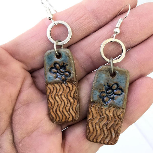 Bee Design clay earings