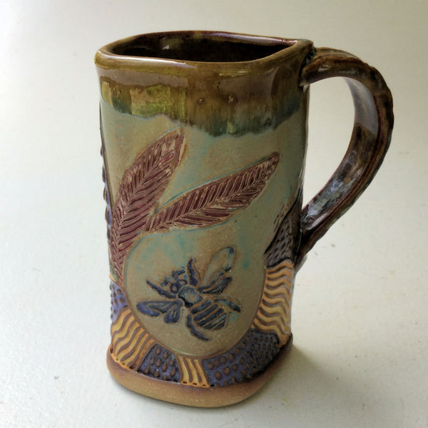 Bumblebee Pottery Ceramic Mug Handmade Artisan Coffee & Tea Cup – Perfect Gift for Nature and Insect Lovers