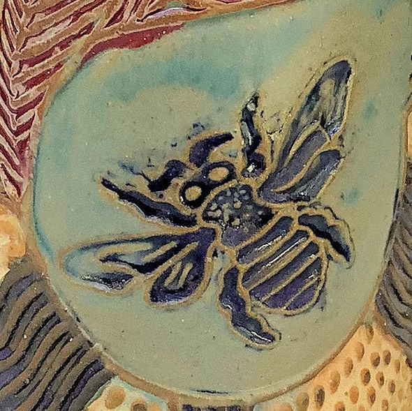 Bumblebee Pottery Ceramic Mug Handmade Artisan Coffee & Tea Cup – Perfect Gift for Nature and Insect Lovers