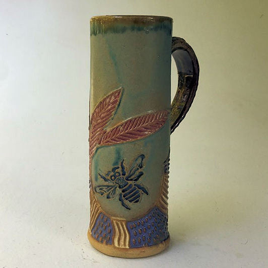 Bumblebee Pottery Ceramic Mug Handmade Artisan Coffee & Tea Cup – Perfect Gift for Nature and Insect Lovers