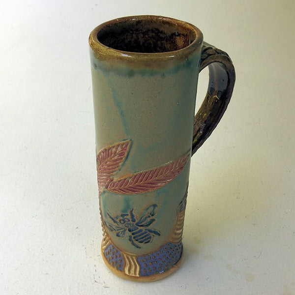 Bumblebee Pottery Ceramic Mug Handmade Artisan Coffee & Tea Cup – Perfect Gift for Nature and Insect Lovers