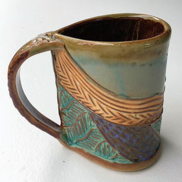 Cat Pottery Mug Handmade Artisan Coffee & Tea Cup – Perfect Gift for Nature and CatLovers