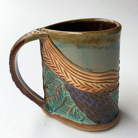Cat Pottery Mug Handmade Artisan Coffee & Tea Cup – Perfect Gift for Nature and CatLovers