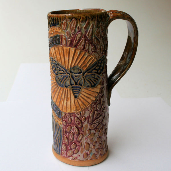 Cicada pottery Mug Coffee Cup Handmade Artisan Coffee & Tea Cup – Perfect Gift for Nature and Insect Lovers