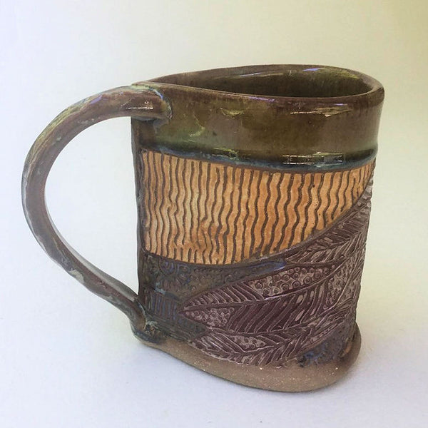 Crab Pottery Mug Coffee Cup Handmade Stoneware Tableware 12 oz