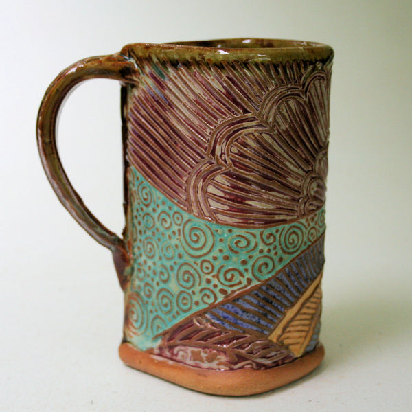 Dice Pottery Ceramic Mug Handmade Artisan Coffee & Tea Cup – Perfect Gift for dungeons and dragons Players and Gamers