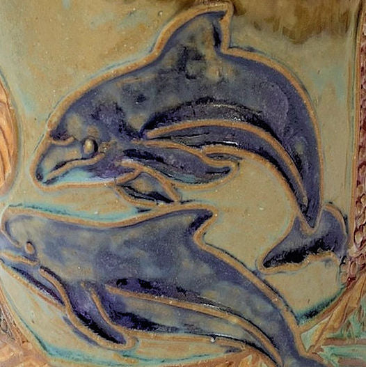 Dolphin Coffee Ceramic Cup Handmade Artisan Coffee & Tea Cup – Perfect Gift for Nature and Aquatic Lovers
