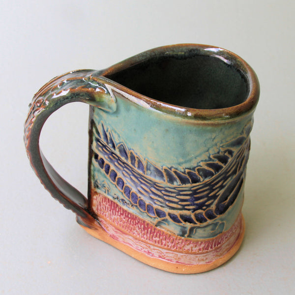 Dragon Pottery Ceramic Mug Handmade Artisan Coffee & Tea Cup – Perfect Gift for Nature and Dragon Lovers
