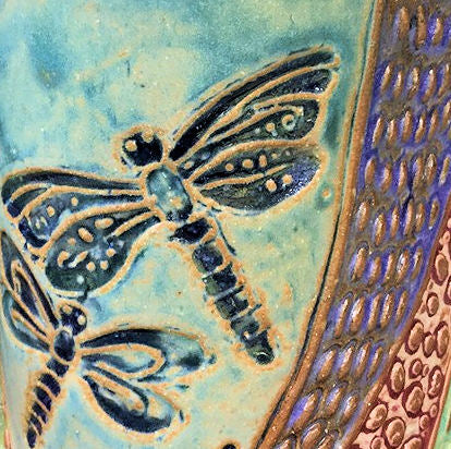 Dragonfly Cream and Set Pottery Handmade Functional Tableware