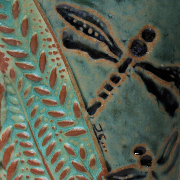 Dragonfly Pottery Pitcher Microwave and Dishwasher Safe Tableware
