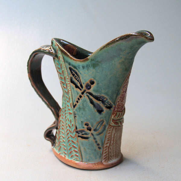 Dragonfly Pottery Pitcher Microwave and Dishwasher Safe Tableware