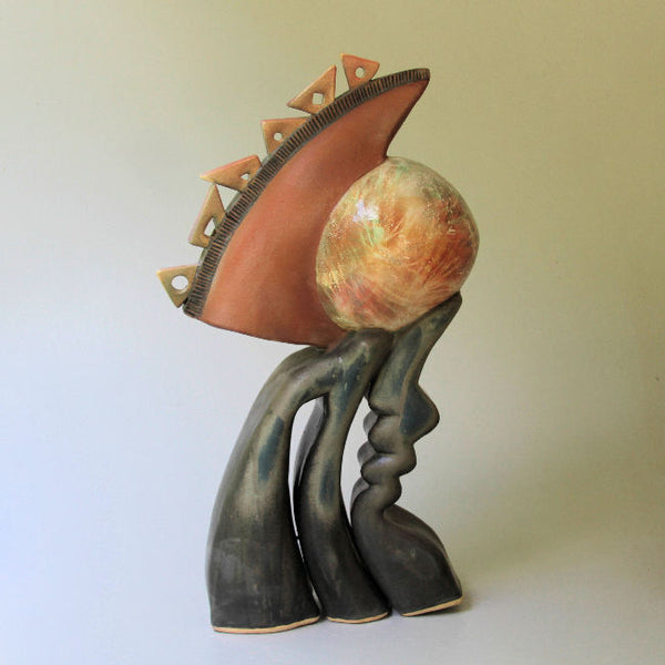 Encased Calm an abstract sculpture by Helene Fielder