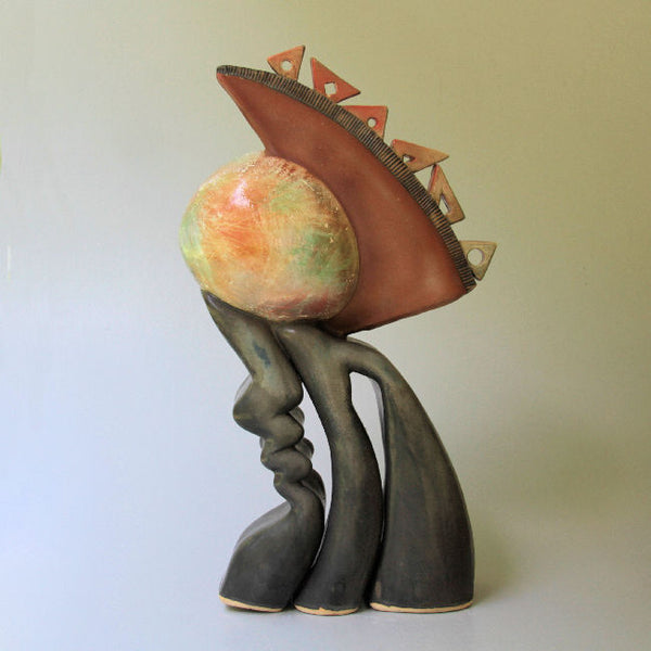 Encased Calm an abstract sculpture by Helene Fielder