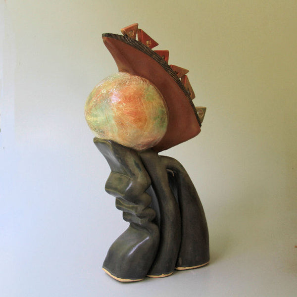 Encased Calm - Sculptural Clay by Helene Fielder