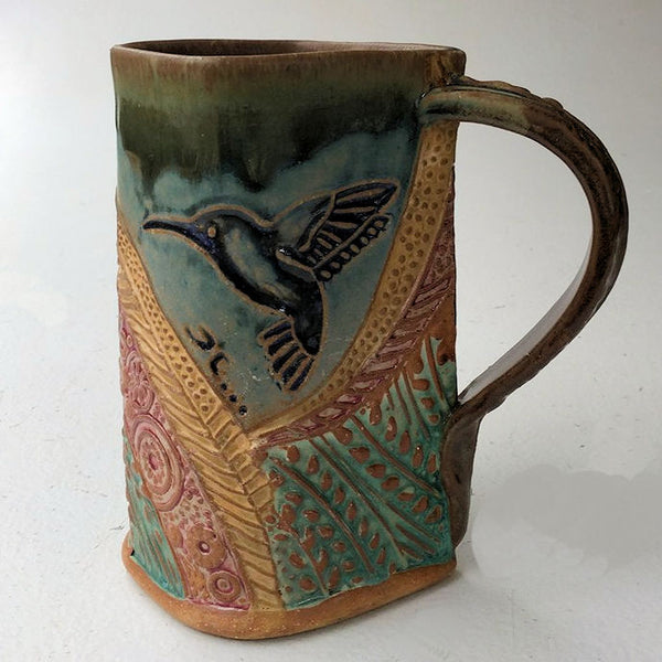 Hummingbird Pottery Ceramic Mug | Handmade Artisan Coffee & Tea Cup – Perfect Gift for Nature and Bird Lovers