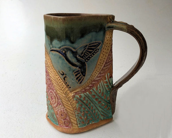 Hummingbird Pottery Ceramic Mug | Handmade Artisan Coffee & Tea Cup – Perfect Gift for Nature and Bird Lovers