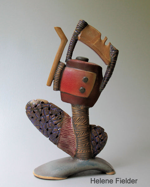 Abstract Sculptural Teapot 9-10-17 by Helene Fielder