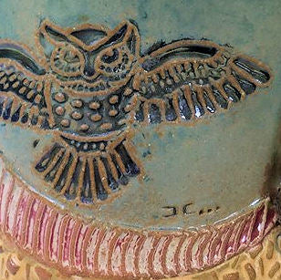 Stoneware Owl Pitcher