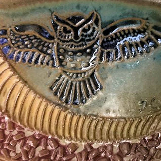Owl Tray Soap Dish Spoon Rest Sauce Dish or Jewelry Holder Handmade Microwave and Dishwasher Safe