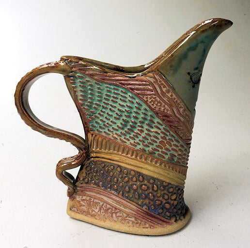 Stoneware Sea Turtle Pitcher, handmade, ceramics, pottery