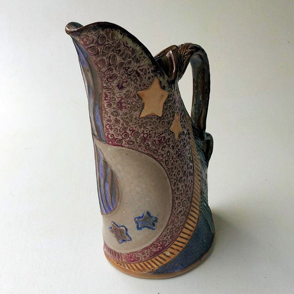 Sun & Moon Design with Five Tumblers, Pottery, Dishwasher Safe, Pottery, Ceramics
