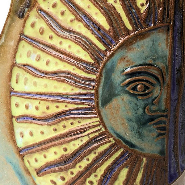 Sun & Moon Design with Five Tumblers, Pottery, Dishwasher Safe, Pottery, Ceramics