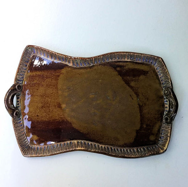 Tea Set with Five Cups and Tray - Microwave and Dishwasher Safe