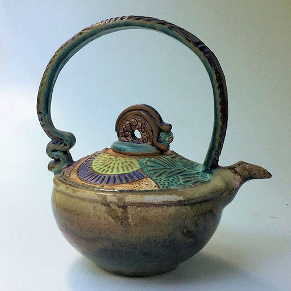 Tea Set with Five Cups and Tray - Microwave and Dishwasher Safe