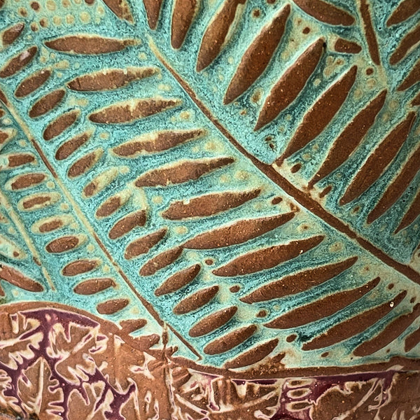 Tropical Foliage Pottery Pitcher