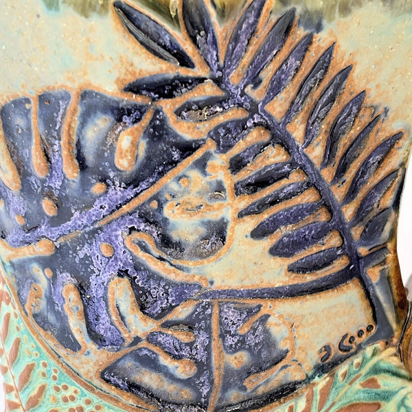 Tropical Foliage Pottery Pitcher