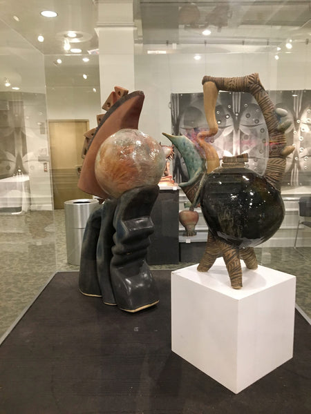 The Walking Egg and Encased Calm on display at Levy Gallery in Memphis Tn