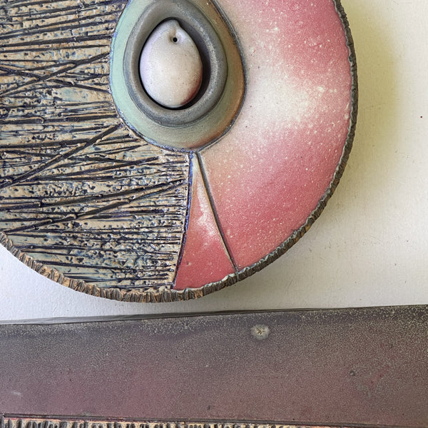 Abstract Ceramic Wall Art Two Sections