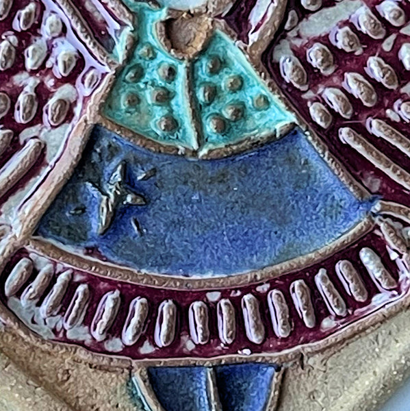 Christmas Angel Pottery Ceramic Handmade Ornament Unique Holiday Decor
