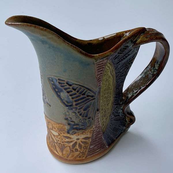 Butterfly Pottery Pitcher Microwave and Dishwasher Safe Tableware