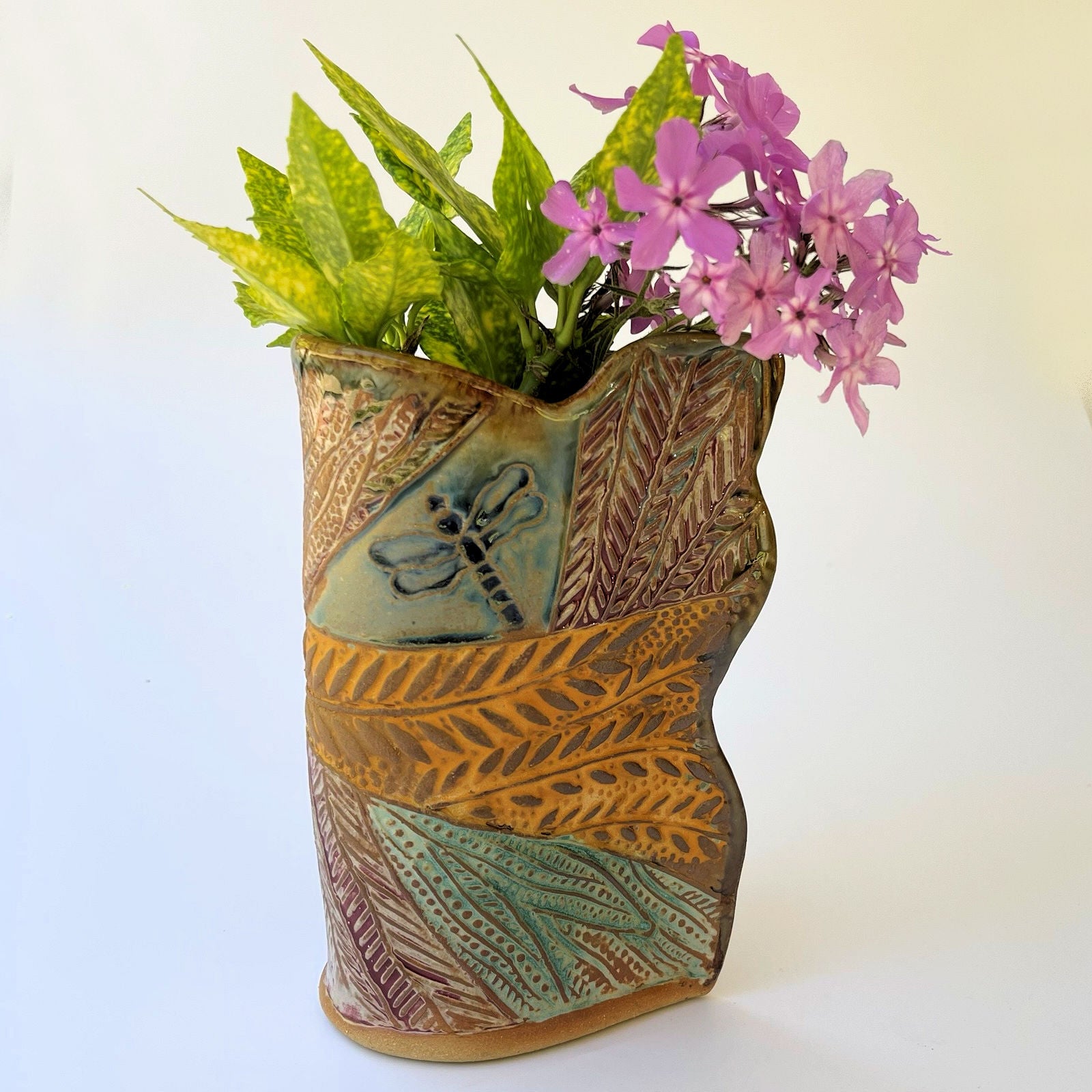 Dragonfly Vase Hand Made Pottery High Fired Clay Vase – BumbleBee