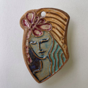 Lady with Dragonfly Focal Bead