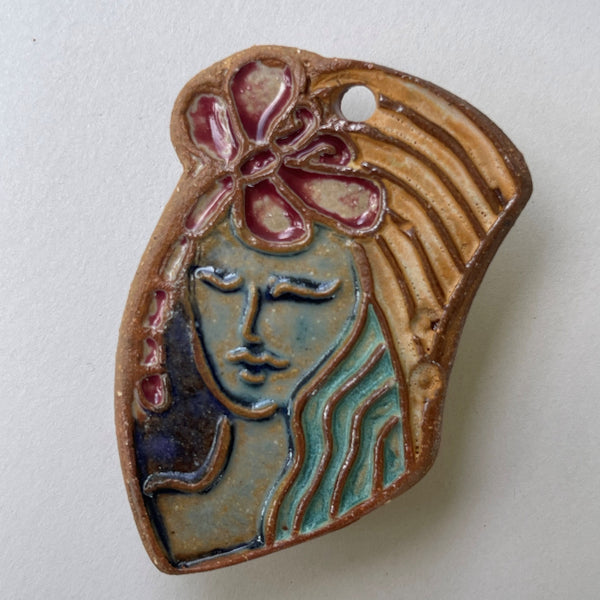 Lady with Dragonfly Focal Bead