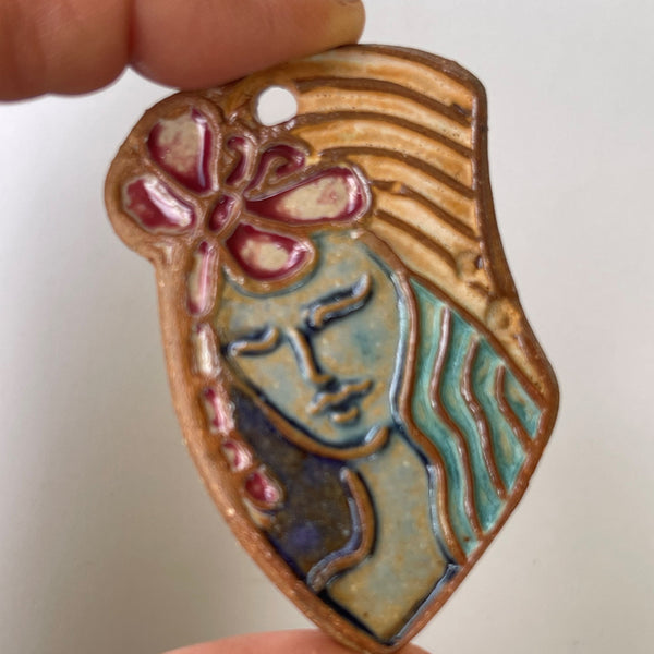 Lady with Dragonfly Focal Bead