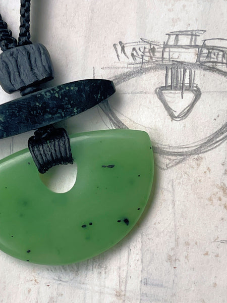 Custom Cut Jade Carving Pendant