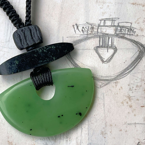 Custom Cut Jade Carving Pendant
