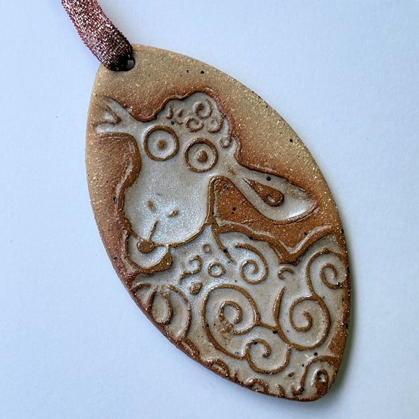 Handmade Pottery Lamb – Ceramic Christmas Ornament