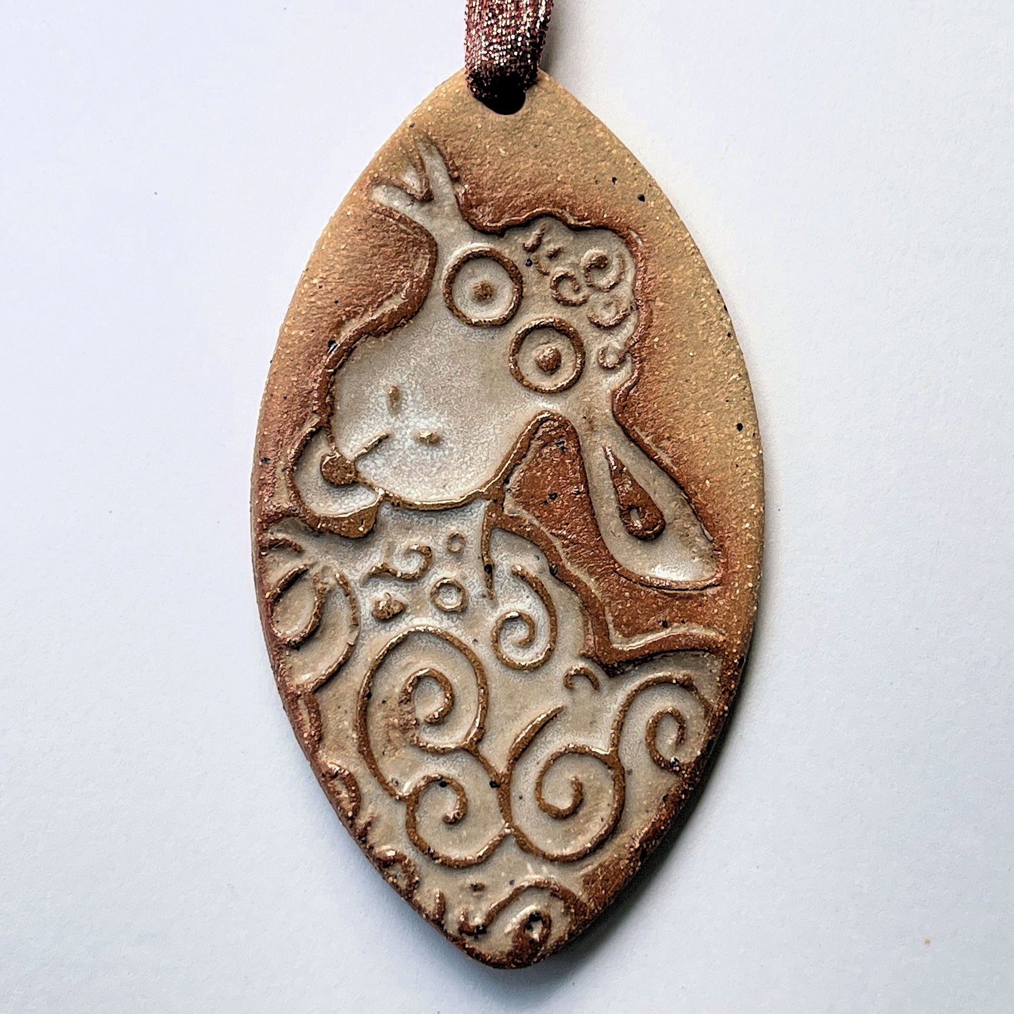 Handmade Pottery Lamb – Ceramic Christmas Ornament