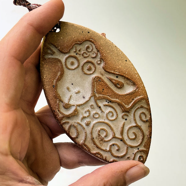 Handmade Pottery Lamb – Ceramic Christmas Ornament
