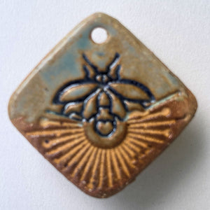 Lightning Bug Focal Bead Square